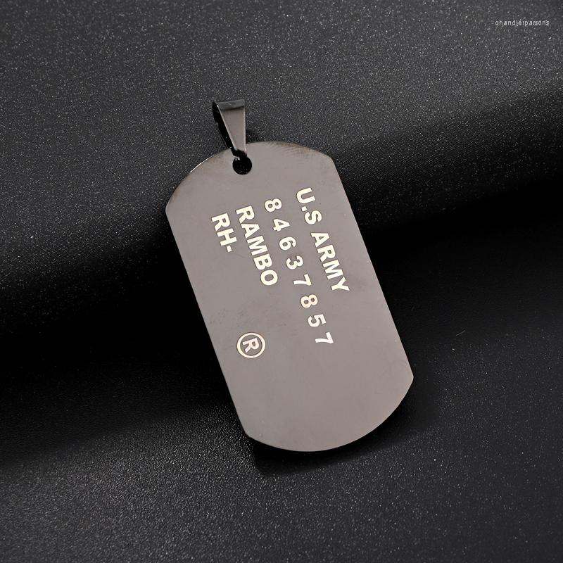 Pendant Necklaces 1pc Black Stainless Steel Army Tag Men Women Necklace Punk Metal Dog Tags Chain Couple Jewelry Gift N573
Pendant Necklaces 1pc Black Stainless Steel Army Tag Men Women Necklace Punk Metal Dog Tags Chain Couple Jewelry Gift N573
