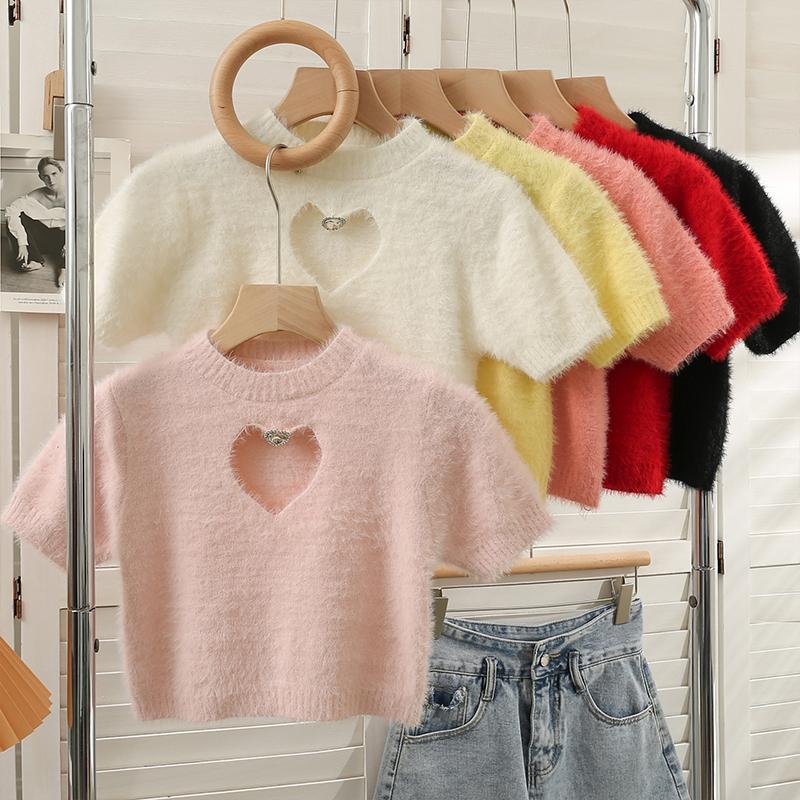 Women's Sweaters Korean Vintage Hollowed Out O-neck Short Sleeve Top 2023 Fashion Temperament Solid Color Casual Versatile Sweater WomenWome
Women's Sweaters Korean Vintage Hollowed Out O-neck Short Sleeve Top 2023 Fashion Temperament Solid Color Casual Versatile Sweater WomenWome
