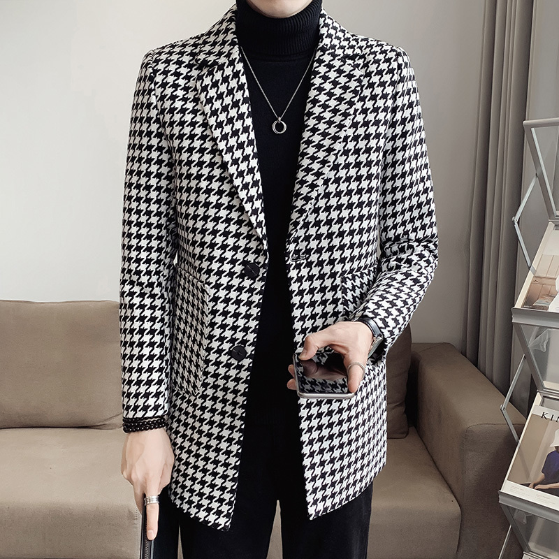 Men's Wool Blends Houndstooth Lapel MidLength Men Windbreaker Coat Winter Suit Collar Fashion Print Casual Overcoat Jacket Streetwear Social 230225, Beige
Men's Wool Blends Houndstooth Lapel MidLength Men Windbreaker Coat Winter Suit Collar Fashion Print Casual Overcoat Jacket Streetwear Social 230225, Beige