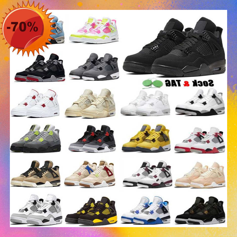 Boots Outdoors Top quality Jumpman 4s Basketball Shoes For Men High OG Sail University Blue Military Black cat Red Thunder Bred Taupe Haze
Boots Outdoors Top quality Jumpman 4s Basketball Shoes For Men High OG Sail University Blue Military Black cat Red Thunder Bred Taupe Haze