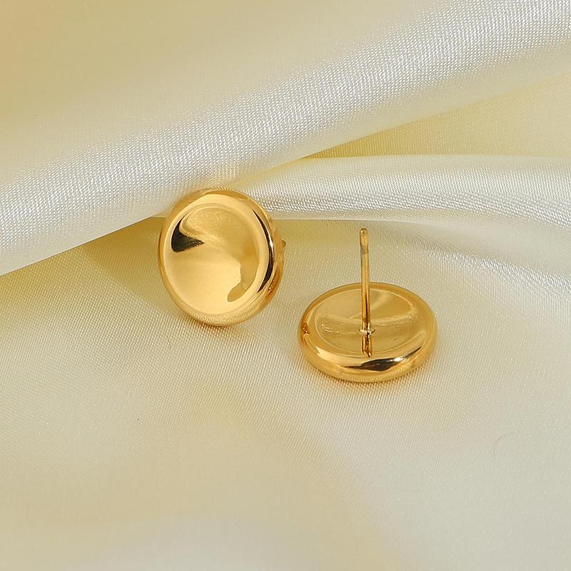 Hoop Earrings MInimalist Smooth Gold Round Stud Daily Jewerly For Women Girls Plating Stainless Steel Earring
Hoop Earrings MInimalist Smooth Gold Round Stud Daily Jewerly For Women Girls Plating Stainless Steel Earring