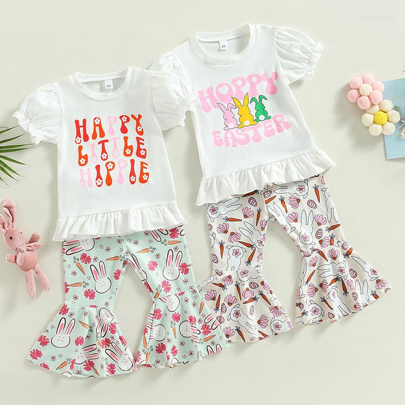 Clothing Sets Cute Kids Girls Pants Suit Summer Short Sleeve Crew Neck Letters Print T-shirt With Flare 2pcs Clothes
Clothing Sets Cute Kids Girls Pants Suit Summer Short Sleeve Crew Neck Letters Print T-shirt With Flare 2pcs Clothes