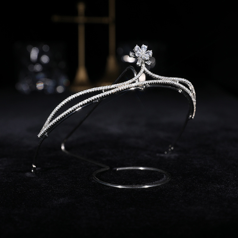 Wedding Hair Jewelry Zircon Crown Bridal Tiara Catwalk 230225