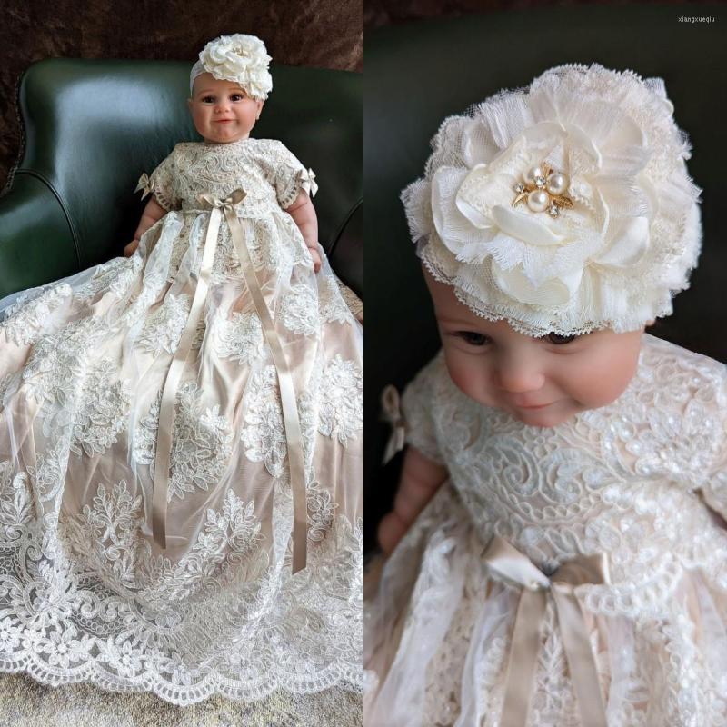 Girl Dresses Lace Christening Gown For Baby Girls Champagne Underneath First Communion Dress Toddler Infant Baptism Gowns, Black 
Girl Dresses Lace Christening Gown For Baby Girls Champagne Underneath First Communion Dress Toddler Infant Baptism Gowns, Black