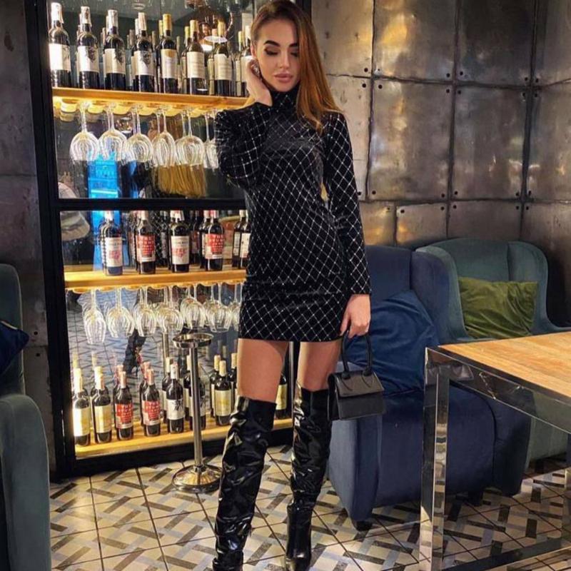 Casual Dresses Women' Ins Style Bronzing Dress Sexy Slim Nightclub Skirt Solid Color Long-sleeved Hip Fashion A-line SkirtCasual, Black
Casual Dresses Women' Ins Style Bronzing Dress Sexy Slim Nightclub Skirt Solid Color Long-sleeved Hip Fashion A-line SkirtCasual, Black