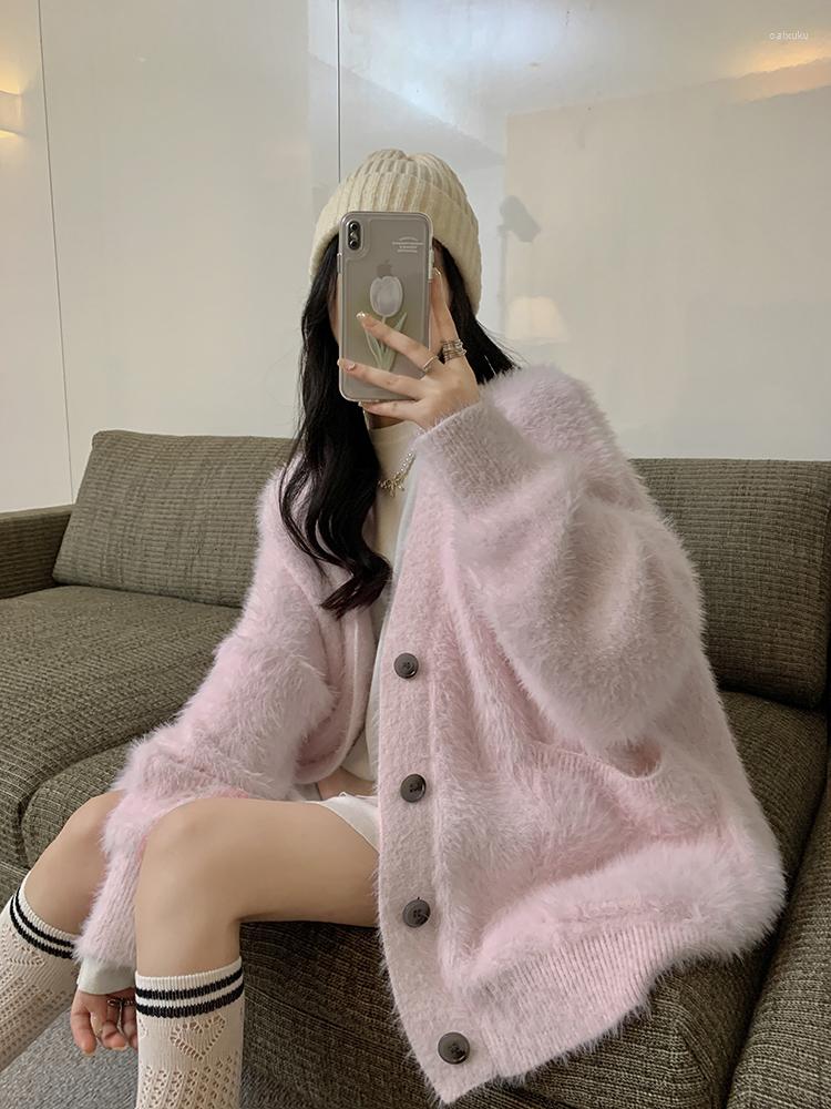Women' Jackets 2023 Imitation Mink Fluffy Knitted Cardigan Sweater Women Autumn Winter Korean Clothing Loose Gentle Coat Top Y2k, Pink
Women' Jackets 2023 Imitation Mink Fluffy Knitted Cardigan Sweater Women Autumn Winter Korean Clothing Loose Gentle Coat Top Y2k, Pink