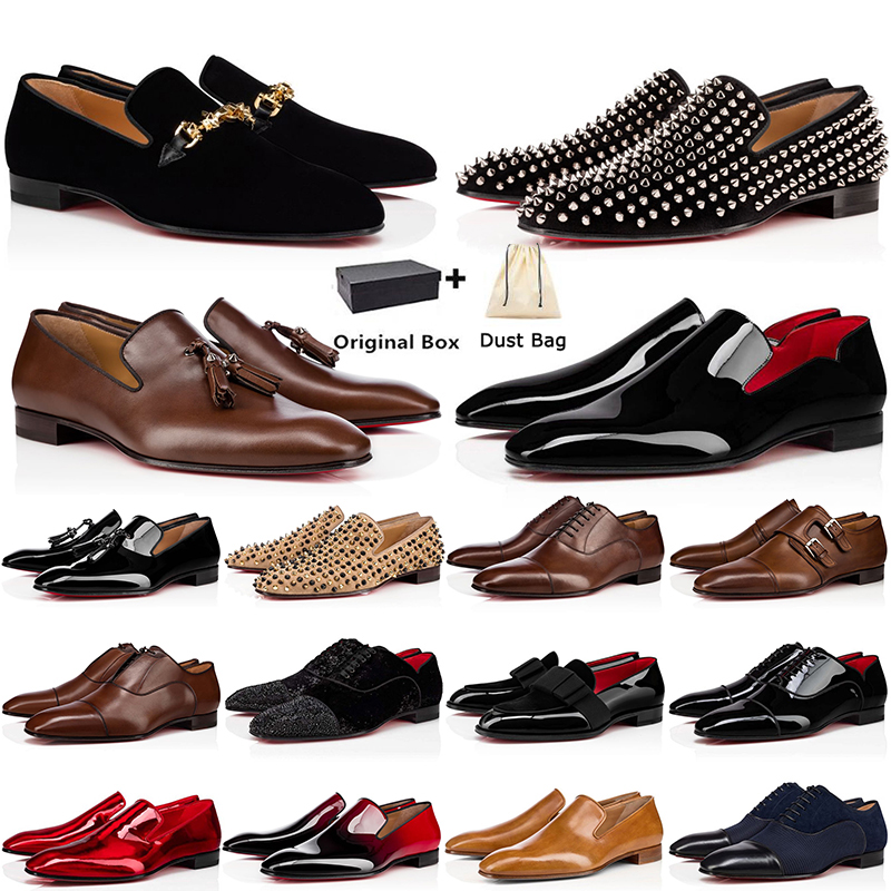 Luxury Men Dress Shoes Red Bottoms Loafers Sneakers Louboutins Suede Patent Leather Rivets Slip On Mens Business Party Sneaker Wedding Plate-form Shoe With Box, #4 orange lobster 36-45
Luxury Men Dress Shoes Red Bottoms Loafers Sneakers Louboutins Suede Patent Leather Rivets Slip On Mens Business Party Sneaker Wedding Plate-form Shoe With Box, #4 orange lobster 36-45