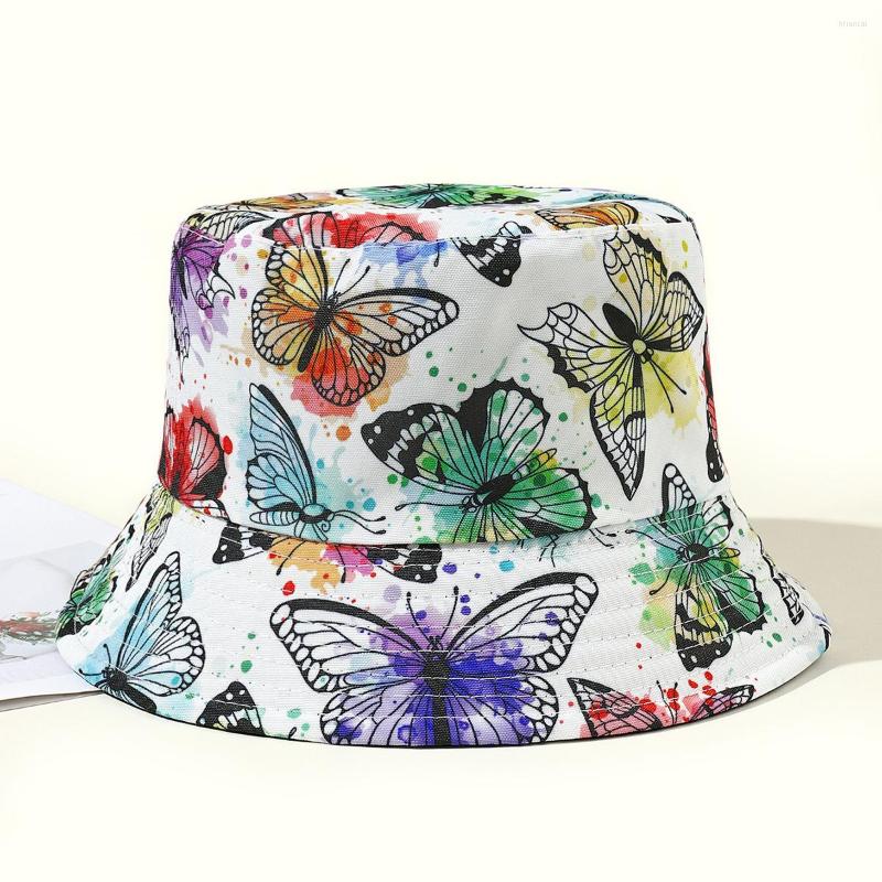 Berets Butterfly Print Street Wear Fashion Women Bucket Hats AUTUMN Summer Fisherman Hat Female Luxury
Berets Butterfly Print Street Wear Fashion Women Bucket Hats AUTUMN Summer Fisherman Hat Female Luxury