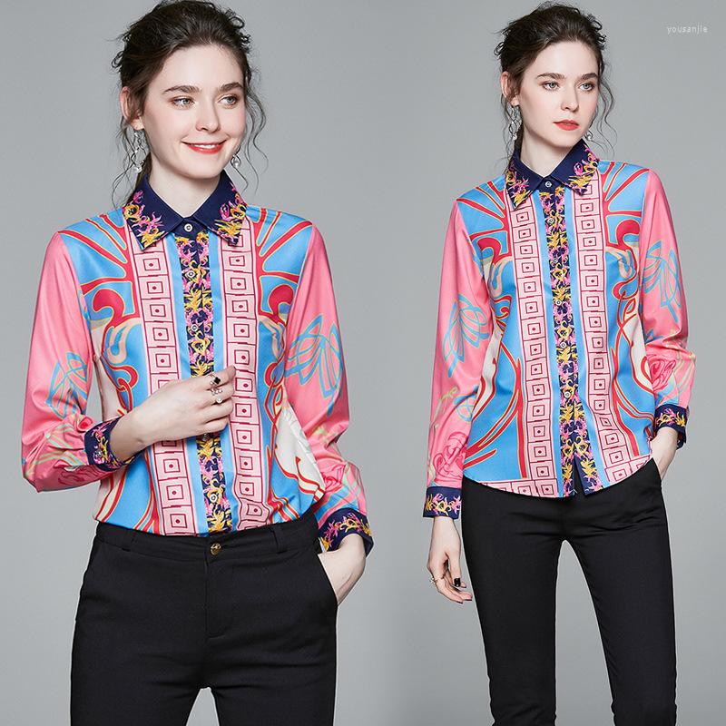 Women's Blouses Pink Blouse Women Long Sleeves Chemise Femme Turn Down Elegant Blusas Mujer De Moda Floral Print Camisas Shirts Top, Mixed
Women's Blouses Pink Blouse Women Long Sleeves Chemise Femme Turn Down Elegant Blusas Mujer De Moda Floral Print Camisas Shirts Top, Mixed