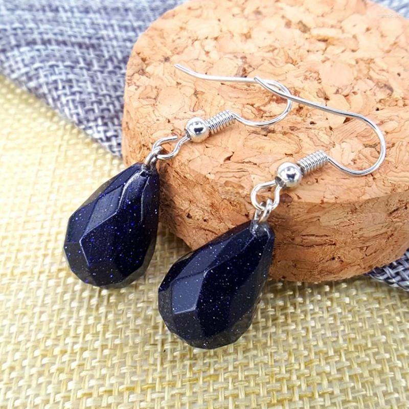 Dangle Earrings FYJS Unique Silver Plated Water Drop Section Blue Sand Stone Cherry Quartz Jewelry
Dangle Earrings FYJS Unique Silver Plated Water Drop Section Blue Sand Stone Cherry Quartz Jewelry