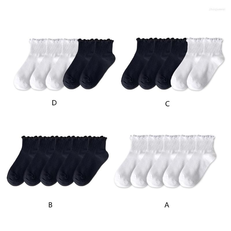 Women Socks Vintage Black White Cotton Crew Student Summer Casual Cute Frilly Ruffle Trim Ankle Hosiery 5 Pairs
Women Socks Vintage Black White Cotton Crew Student Summer Casual Cute Frilly Ruffle Trim Ankle Hosiery 5 Pairs