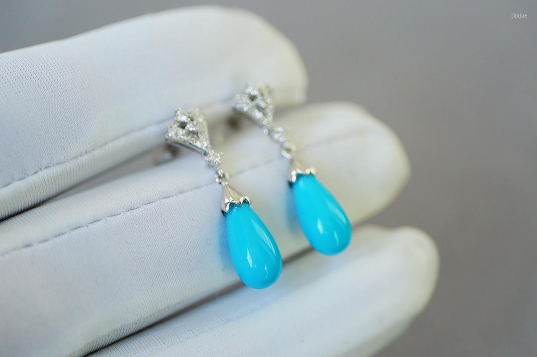 Stud Earrings JHY Solid 18k Gold Nature Blue Turquoise 12 16mm Studs For Women Fine Jewelry Birthday Presents
Stud Earrings JHY Solid 18k Gold Nature Blue Turquoise 12 16mm Studs For Women Fine Jewelry Birthday Presents
