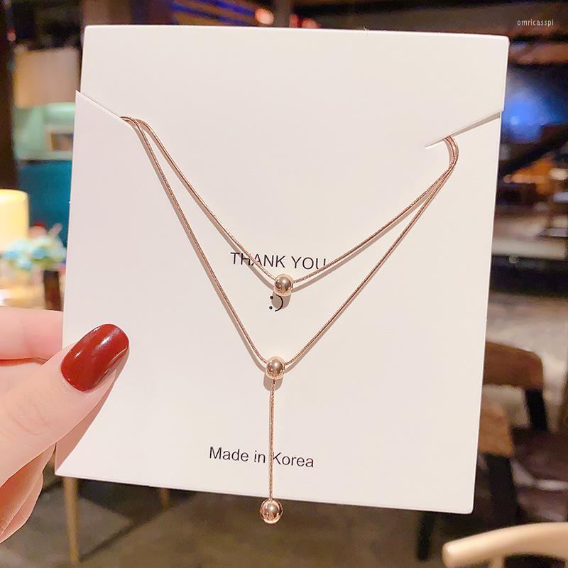 Pendant Necklaces 18K Gold Plated Double Layer Ball Stainless Steel Necklace For Women Jewelry Birthday Gift
Pendant Necklaces 18K Gold Plated Double Layer Ball Stainless Steel Necklace For Women Jewelry Birthday Gift