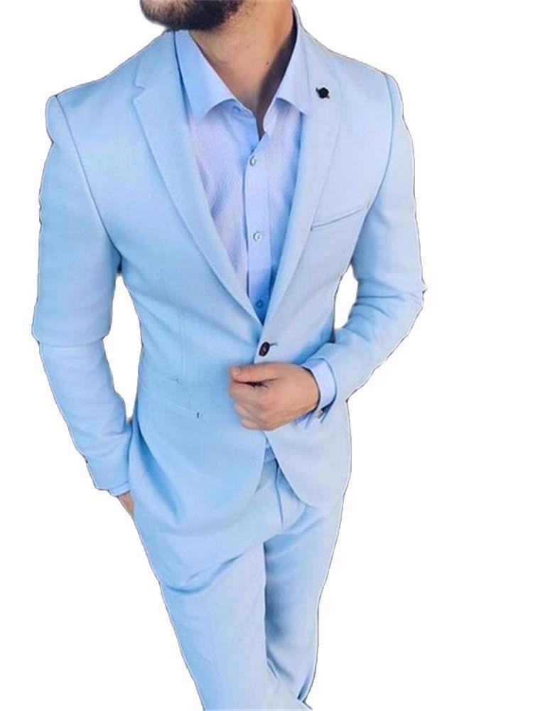 Men's Suits & Blazers 2023 Fashion Design Men Notched Lapel Light Blue Coat Blazer Business Suit Wedding Man Costume 2pcs Jacket Pants Tie, Picture shown
Men's Suits & Blazers 2023 Fashion Design Men Notched Lapel Light Blue Coat Blazer Business Suit Wedding Man Costume 2pcs Jacket Pants Tie, Picture shown