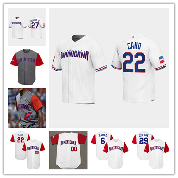 Juan Soto Dominican Republic 2023 World Baseball Classic WBC Jerseys Jeremy Pena Gary Sanchez Eloy Jimenez Bryan Abreu Nelson Cruz Jean Segura Sandy Alcantara Cano