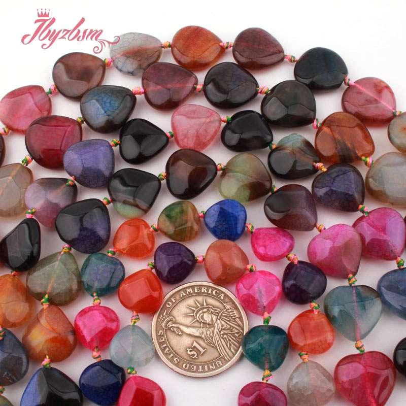 Beads Other 14 16 18mm Faceted Heart Cracked Multicolor Agates Stone Loosebeads For DIY Necklace Bracelet Jewelry Making 15"Other
Beads Other 14 16 18mm Faceted Heart Cracked Multicolor Agates Stone Loosebeads For DIY Necklace Bracelet Jewelry Making 15"Other