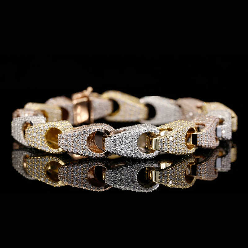 Pendant Necklaces Designer Jewelry custom Rapper Personally VVS1 Moissanite Miami Sier Iced Out hip hop Mens Cuban Link Bracelet