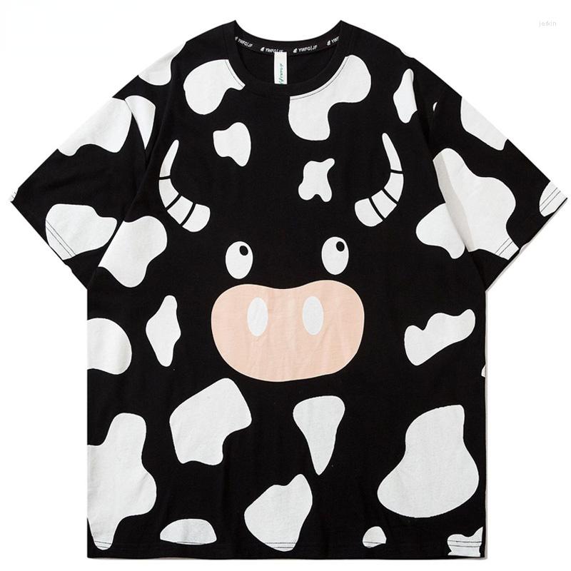 Men' T Shirts Men Japanese Cartoon Cow Print Shirt Hip Hop Loose Cotton Short Sleeve Couple Casual Harajuku T-Shirt Graphic, White
Men' T Shirts Men Japanese Cartoon Cow Print Shirt Hip Hop Loose Cotton Short Sleeve Couple Casual Harajuku T-Shirt Graphic, White