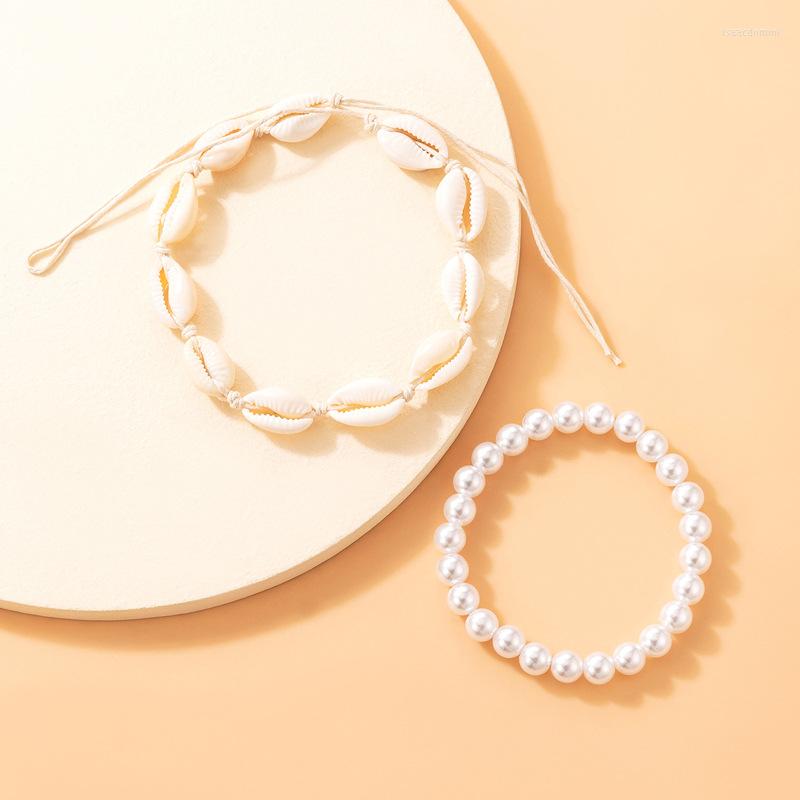 Anklets Elegant Seashell Pearl Charm String Of Double Layer Anklet Circular Conch Beads Chain Foot Jewelry Beach Gift
Anklets Elegant Seashell Pearl Charm String Of Double Layer Anklet Circular Conch Beads Chain Foot Jewelry Beach Gift