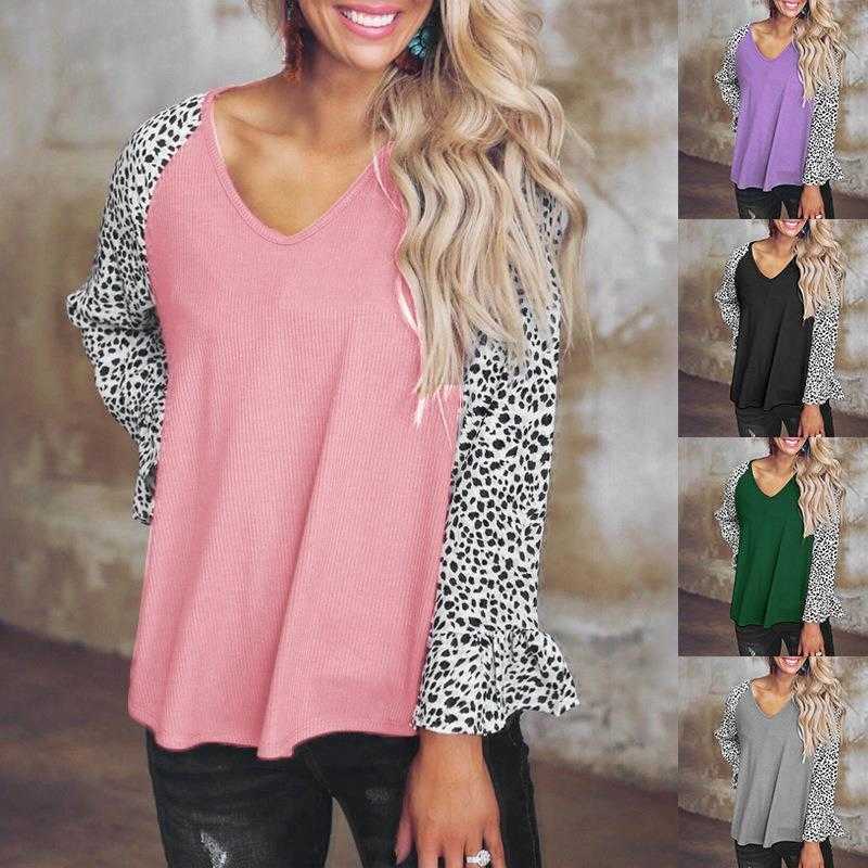 Autumn Leopard Womens Blouses Print V Neck Patchwork Long Sleeve Loose Casual Top, Purple
Autumn Leopard Womens Blouses Print V Neck Patchwork Long Sleeve Loose Casual Top, Purple