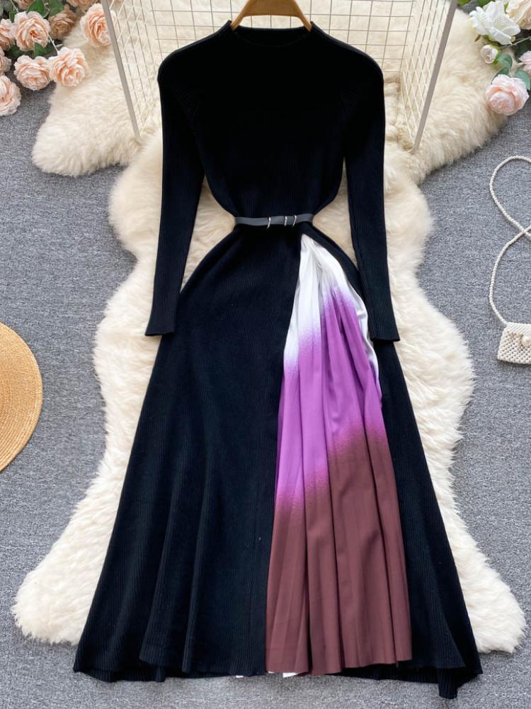 Casual Dresses Women A-Line Pleated Elegant Midi Prom Dress Knitted Vintage Slim Sweater Party Vestidos Femme Fashion Birthday Robe, Black
Casual Dresses Women A-Line Pleated Elegant Midi Prom Dress Knitted Vintage Slim Sweater Party Vestidos Femme Fashion Birthday Robe, Black
