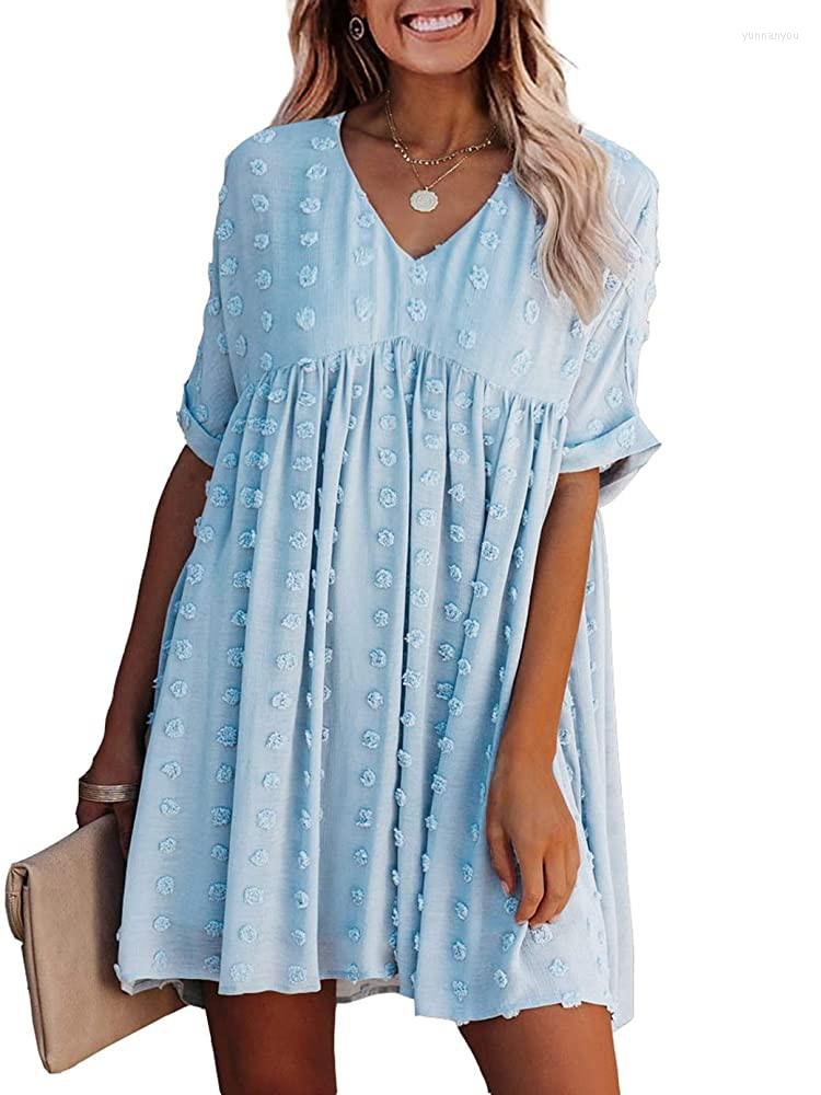 Party Dresses Summer Short Sleeve For Women 2023 Fashion V Neck Beach Loose Elegant Ladies Oversize Casual Chiffon Mini Dress, White
Party Dresses Summer Short Sleeve For Women 2023 Fashion V Neck Beach Loose Elegant Ladies Oversize Casual Chiffon Mini Dress, White