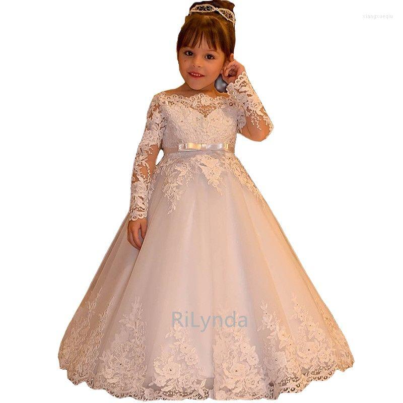 Girl Dresses Flower Elegant Champagne Lace Applique Sleeveless Cascading Kids Pageant Gowns For Weddings First Communion, White 
Girl Dresses Flower Elegant Champagne Lace Applique Sleeveless Cascading Kids Pageant Gowns For Weddings First Communion, White