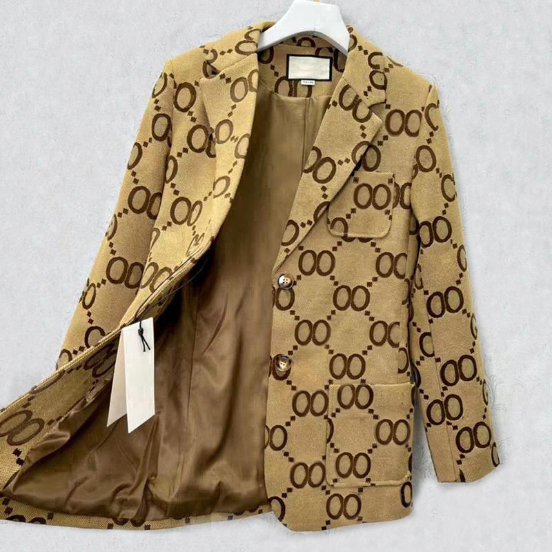 womens suits designer clothes blazers Double G letters new released tops, Brown
womens suits designer clothes blazers Double G letters new released tops, Brown