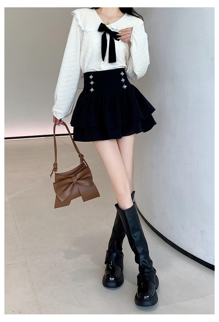 Skirts 2023 Summer Black Skirt Cake Puffy Umbrella High Waist Thin A-line DQ1439 
Skirts 2023 Summer Black Skirt Cake Puffy Umbrella High Waist Thin A-line DQ1439
