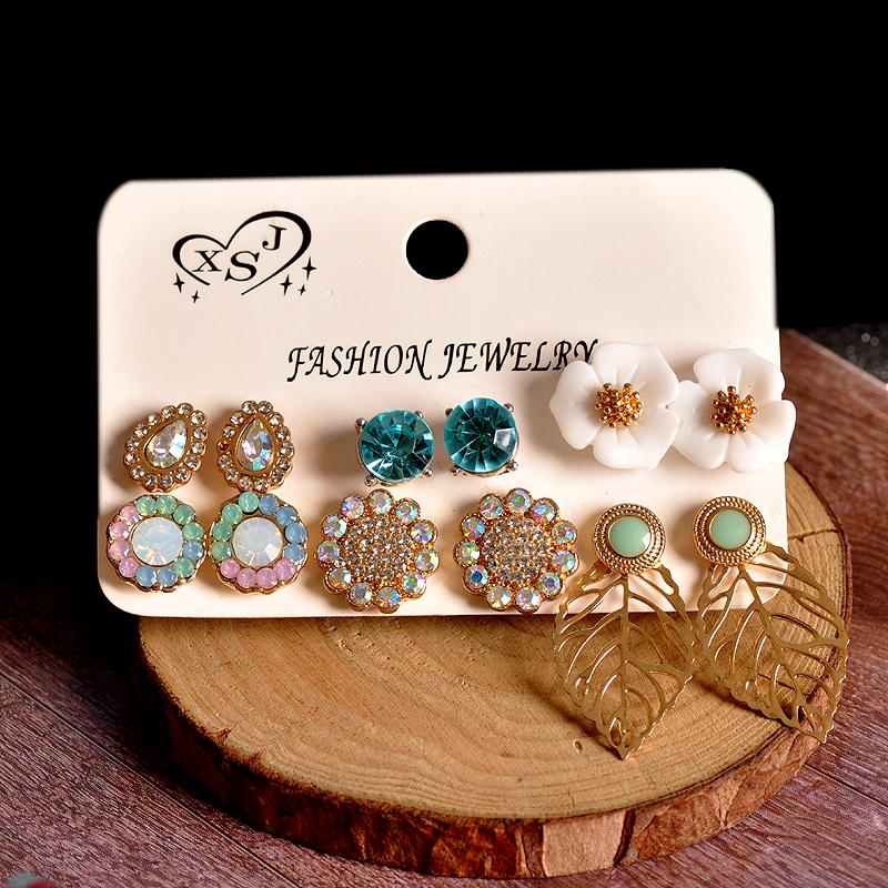 Stud Earrings Fashion Women's Jewelry Wholesale Girls Birthday Party Flower Ear Studs Set Mashup 6 Pairs /set
Stud Earrings Fashion Women's Jewelry Wholesale Girls Birthday Party Flower Ear Studs Set Mashup 6 Pairs /set