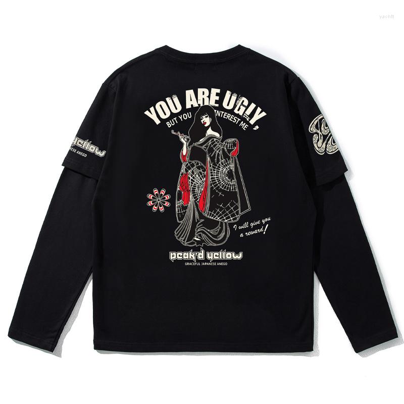 Men's T Shirts Quality Japanese Tattoo Loose High Hip Hop Men's T-shirt Geisha Beauty Print Ukiyo Art Long Sleeve Casual Motorcycle, Black
Men's T Shirts Quality Japanese Tattoo Loose High Hip Hop Men's T-shirt Geisha Beauty Print Ukiyo Art Long Sleeve Casual Motorcycle, Black