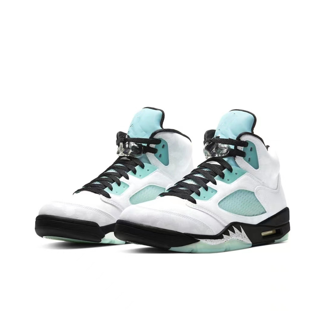 Jumpman 5 5s Island Green Basketball Shoes Original Quality Mens Womens V White Black-White-Island Green Designer Sports Sneakers Size US5.5-12
Jumpman 5 5s Island Green Basketball Shoes Original Quality Mens Womens V White Black-White-Island Green Designer Sports Sneakers Size US5.5-12