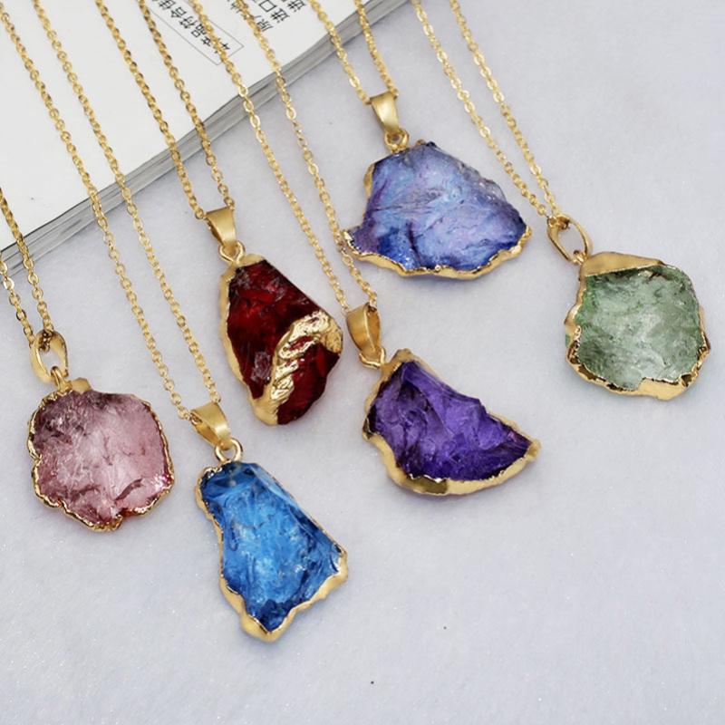 Pendant Necklaces Initial Stone Genuine Crystal Rough Edged DIY Charm Necklace Assorted Color To ChoosePendant
Pendant Necklaces Initial Stone Genuine Crystal Rough Edged DIY Charm Necklace Assorted Color To ChoosePendant