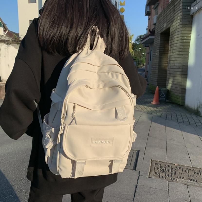School Bags Cool Female Waterproof Backpack White College Backpacks Trendy Lady Laptop Book Girl Travel Student Bag Fashion Women, Beige
School Bags Cool Female Waterproof Backpack White College Backpacks Trendy Lady Laptop Book Girl Travel Student Bag Fashion Women, Beige