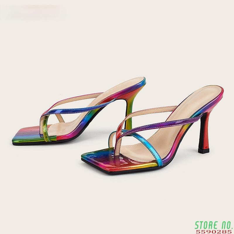 Slippers Colorful Women Summer Outdoor Sandal Thin High Heel Slip On Flip Flops Elegant Slides Size 36-42, Multi color
Slippers Colorful Women Summer Outdoor Sandal Thin High Heel Slip On Flip Flops Elegant Slides Size 36-42, Multi color