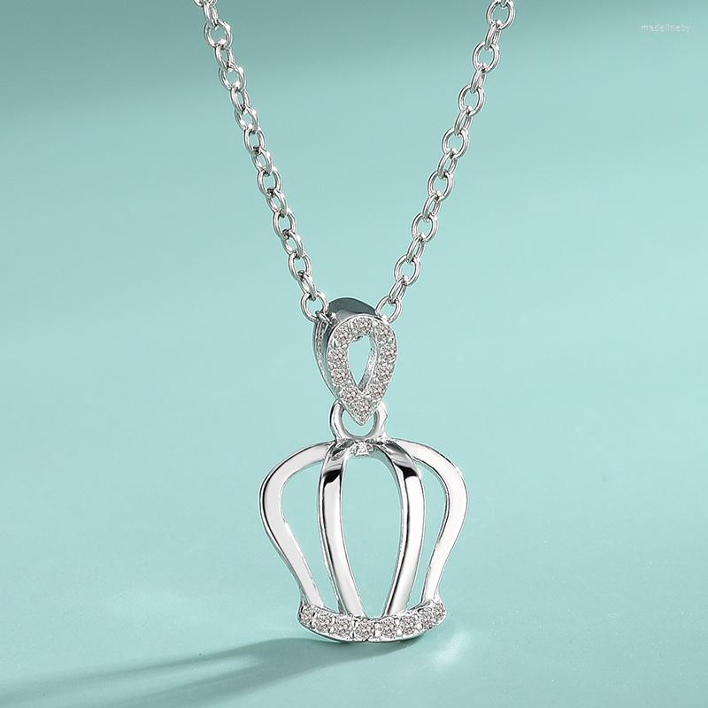 Chains S925 Sterling Silver Crown Necklace Fashion Collarbone Chain Jewelry Pendant Simple Daily Versatile
Chains S925 Sterling Silver Crown Necklace Fashion Collarbone Chain Jewelry Pendant Simple Daily Versatile