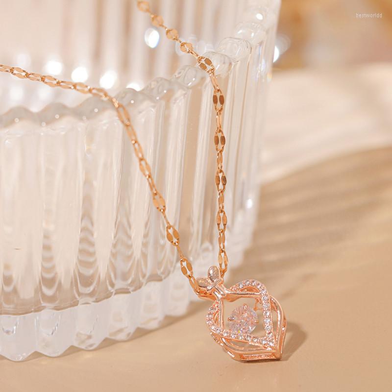 Pendant Necklaces "Gold Plating" Korea Love Valentine's Day Romantic Gifts Heart-to-heart Zircon Clavicle Chain Women
Pendant Necklaces "Gold Plating" Korea Love Valentine's Day Romantic Gifts Heart-to-heart Zircon Clavicle Chain Women