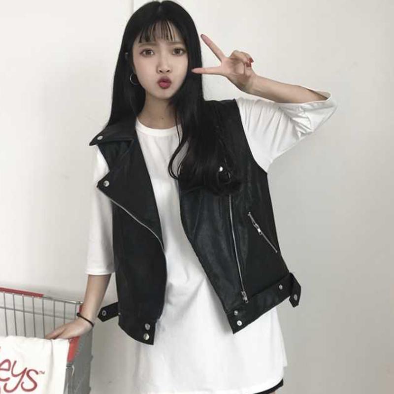 Women' Vests Waistcoat Women Vintage Sleeveless Pockets Motorcycle PU Leather Ladies Slim Outerwear High Waist Tops Female Vest, Black
Women' Vests Waistcoat Women Vintage Sleeveless Pockets Motorcycle PU Leather Ladies Slim Outerwear High Waist Tops Female Vest, Black