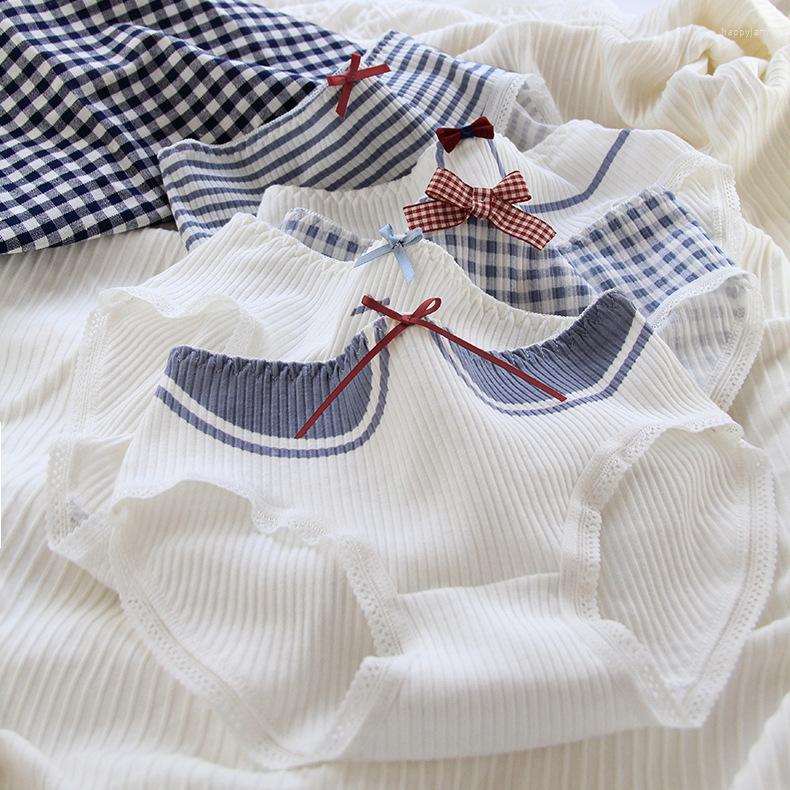 Women's Panties Lolita Campus Style Blue And White Striped Bow Tie Plaid Cotton Cute Crotch Ladies
Women's Panties Lolita Campus Style Blue And White Striped Bow Tie Plaid Cotton Cute Crotch Ladies