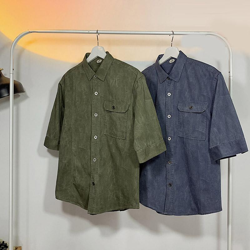 Men's Casual Shirts Summer Trend Tooling Design Chest Pocket Solid Color Button Half Sleeve Shirt Men Army GreenMen's, Army green
Men's Casual Shirts Summer Trend Tooling Design Chest Pocket Solid Color Button Half Sleeve Shirt Men Army GreenMen's, Army green