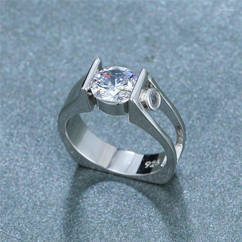 Wedding Rings Luxury Bridal Round Engagement Ring Simple Female White Crystal Stone Vintage Hollow Silver Color For Women
Wedding Rings Luxury Bridal Round Engagement Ring Simple Female White Crystal Stone Vintage Hollow Silver Color For Women