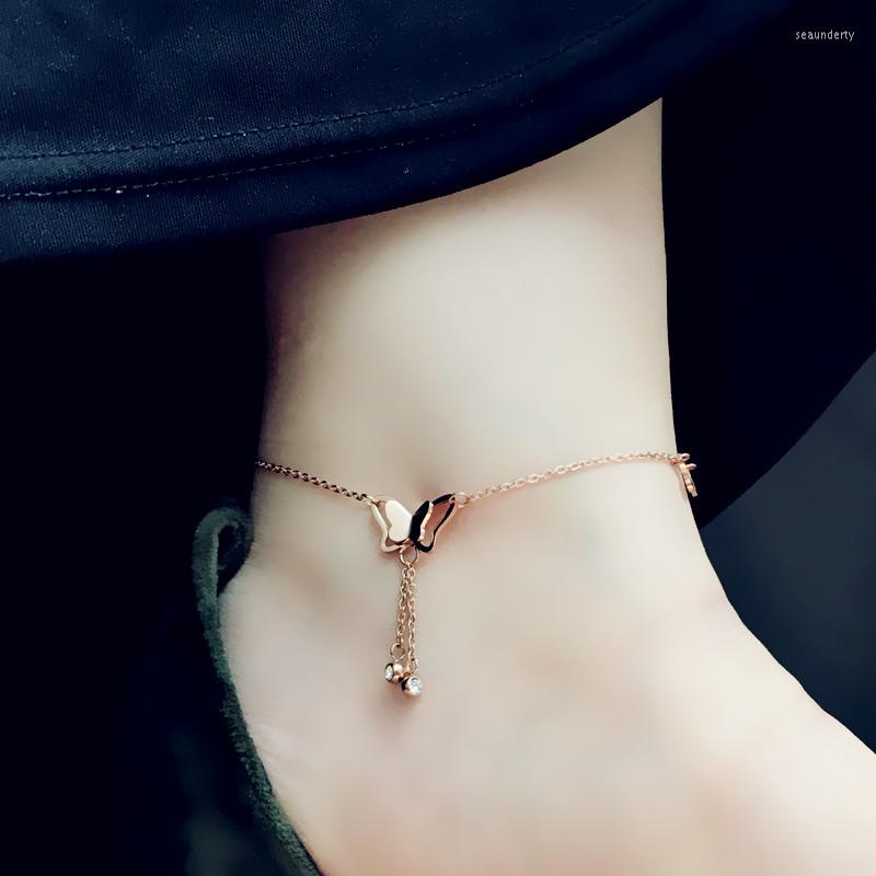 Anklets Stainless Steel Butterfly For Women 2023 Bohemian Beach Anklet Rose Gold Color Chain Ankle Bracelet On Leg Foot Jewelry
Anklets Stainless Steel Butterfly For Women 2023 Bohemian Beach Anklet Rose Gold Color Chain Ankle Bracelet On Leg Foot Jewelry