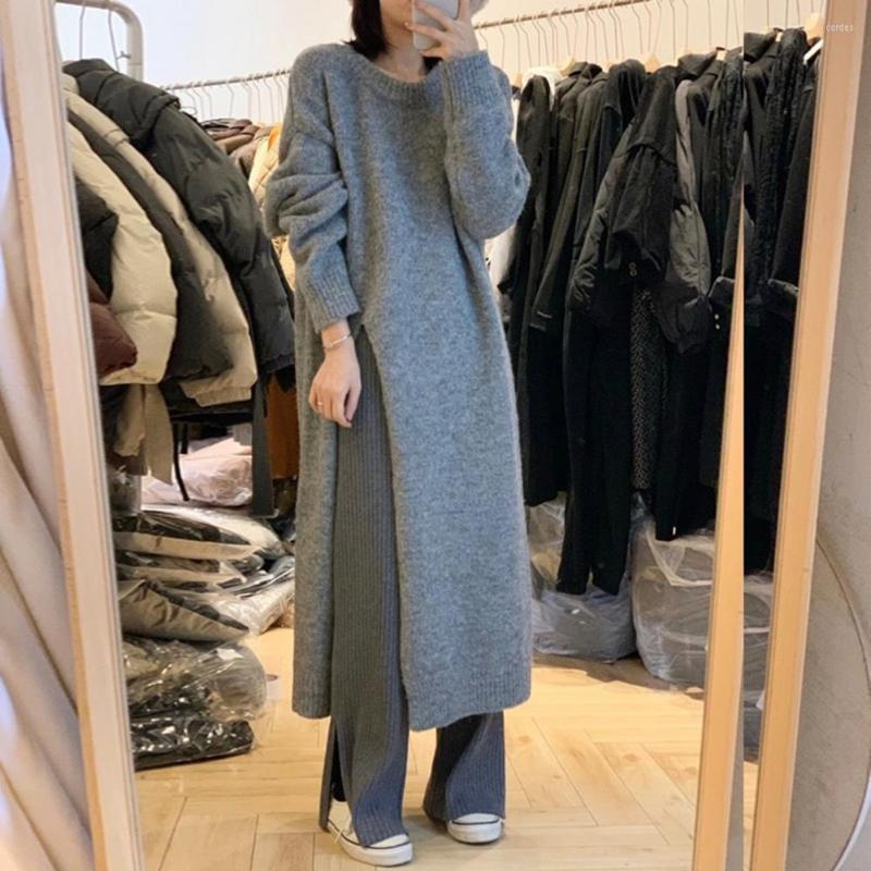 Women's Sweaters Chic Fall Winter Side Split Hem Long Knitted Dress Women Sweater Thick Coldproof, Black
Women's Sweaters Chic Fall Winter Side Split Hem Long Knitted Dress Women Sweater Thick Coldproof, Black