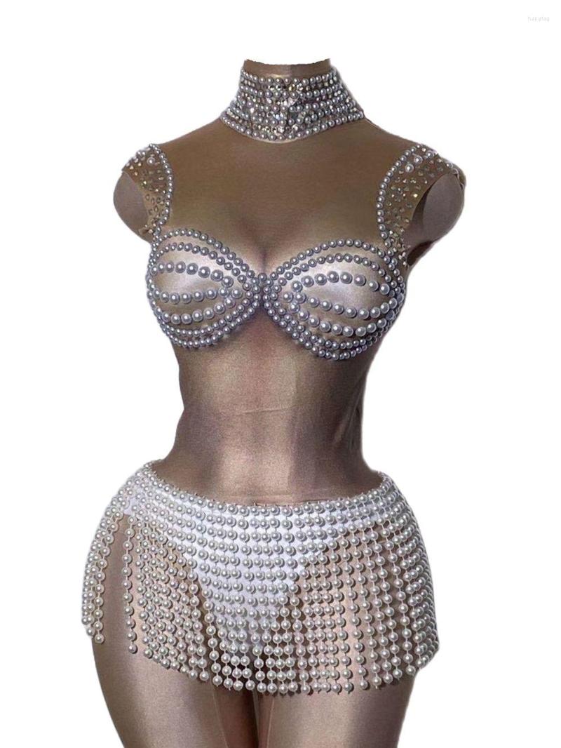 Stage Wear Sexy Pearl Bodysuit Novelty Women Jumpsuits Party Birthday Outfit Nightclub DJ Dance Show Catwalk Costume, As photo
Stage Wear Sexy Pearl Bodysuit Novelty Women Jumpsuits Party Birthday Outfit Nightclub DJ Dance Show Catwalk Costume, As photo