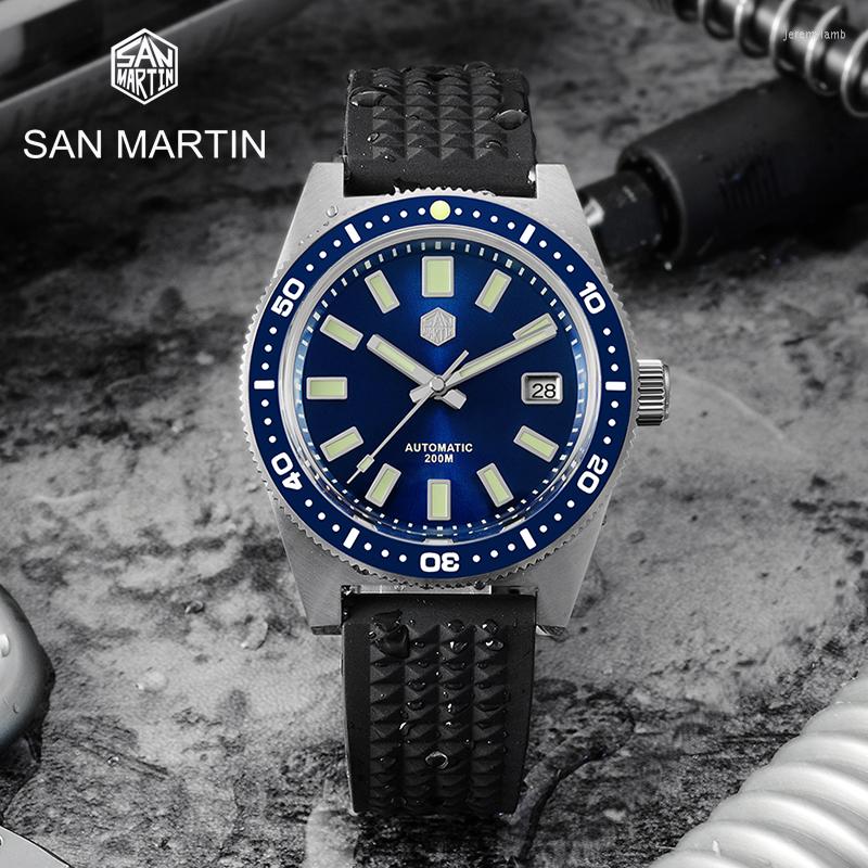 Wristwatches San Martin Men's Automatic Mechanical Diving Watch Sapphire Luxury Business Date C3 Luminous 20bar Reloj De Hombre, Blue-rubber
Wristwatches San Martin Men's Automatic Mechanical Diving Watch Sapphire Luxury Business Date C3 Luminous 20bar Reloj De Hombre, Blue-rubber