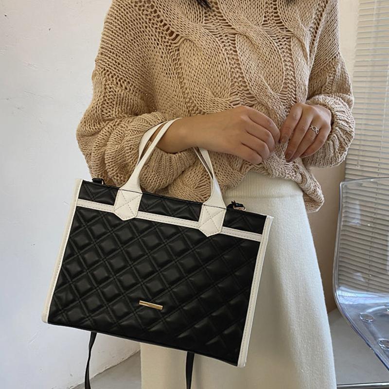 Evening Bags Black Big Tote For Women Leather Crossbody Bag Lattice Shoulder Female Large Capacity PU Plaid Shopper Handbags Sac
Evening Bags Black Big Tote For Women Leather Crossbody Bag Lattice Shoulder Female Large Capacity PU Plaid Shopper Handbags Sac