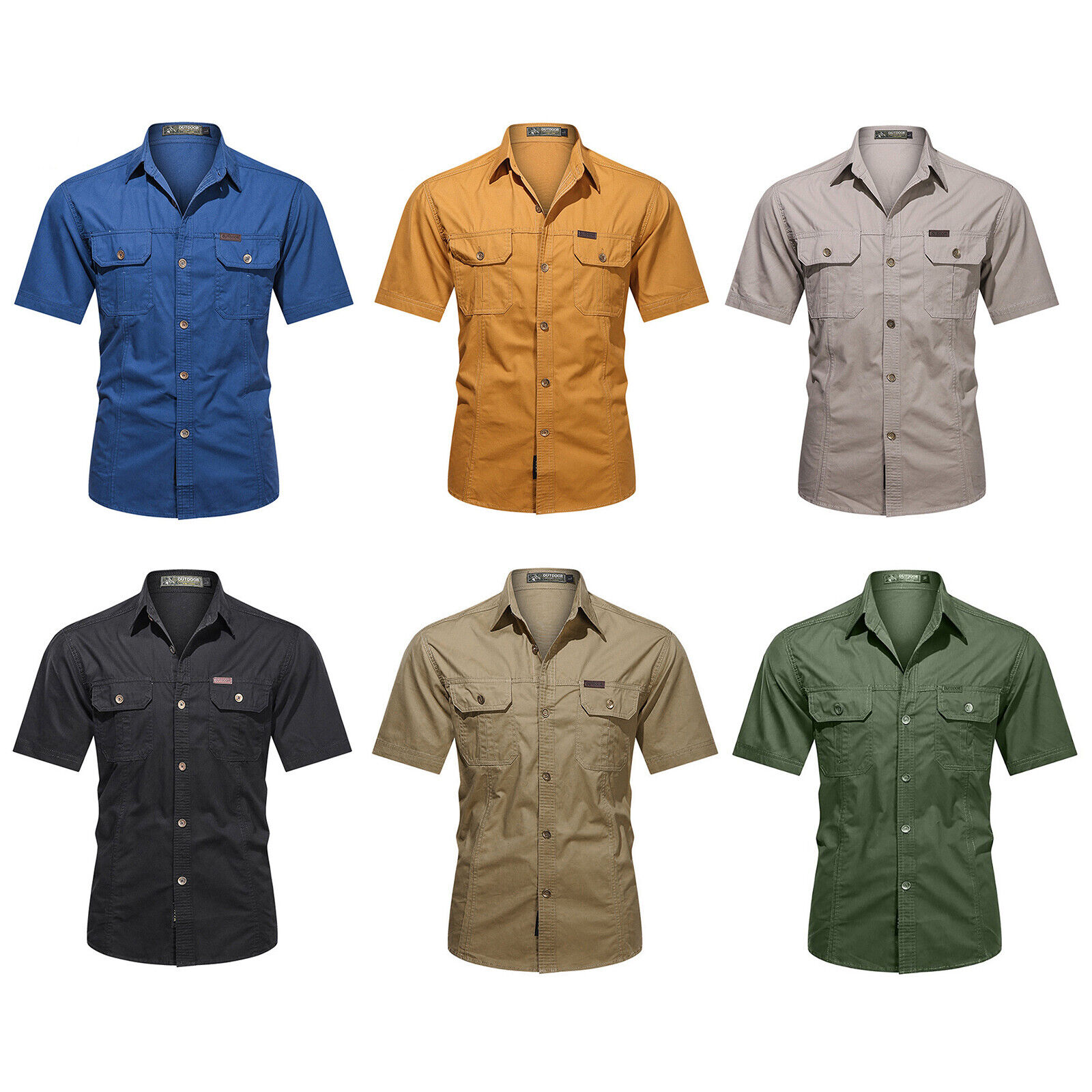 Mens Short Sleeve Work Shirt Lightweight Chambray Button-Front Fit Blouse Tops, Yellow
Mens Short Sleeve Work Shirt Lightweight Chambray Button-Front Fit Blouse Tops, Yellow