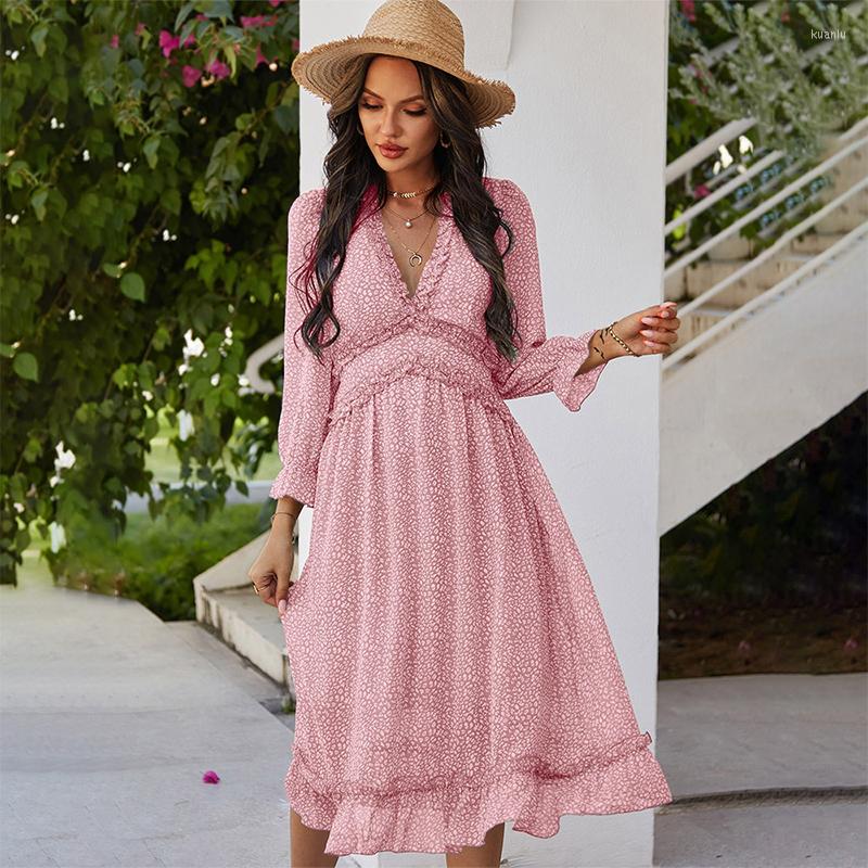 Casual Dresses V Neck Simplicity Printed Dress Women Clothing Spring Summer 2023 High Waist Hedging Large Swing Midi Lightly Cooked, Black
Casual Dresses V Neck Simplicity Printed Dress Women Clothing Spring Summer 2023 High Waist Hedging Large Swing Midi Lightly Cooked, Black