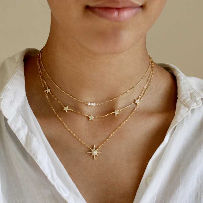 Chains Top Sale Fine 925 Sterling Cute Star Choker Charm Necklace With Tiny CZ For Women Summer Fashion Christmas Gift JewelryChains
Chains Top Sale Fine 925 Sterling Cute Star Choker Charm Necklace With Tiny CZ For Women Summer Fashion Christmas Gift JewelryChains