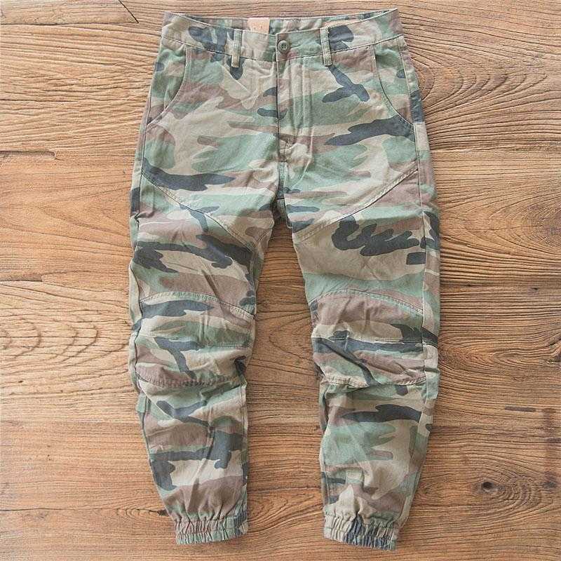 Men's Pants Camouflage Cargo Pants Mens Summer Cotton Trousers Men's Oversized Sweatpants Casual Stretch Pants Harem Pants Streetwear Male Z
